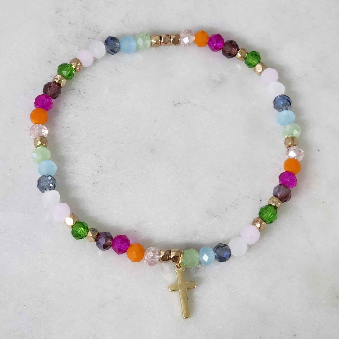 Crystal Cross Pulsera