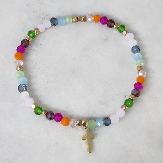Crystal Cross Pulsera