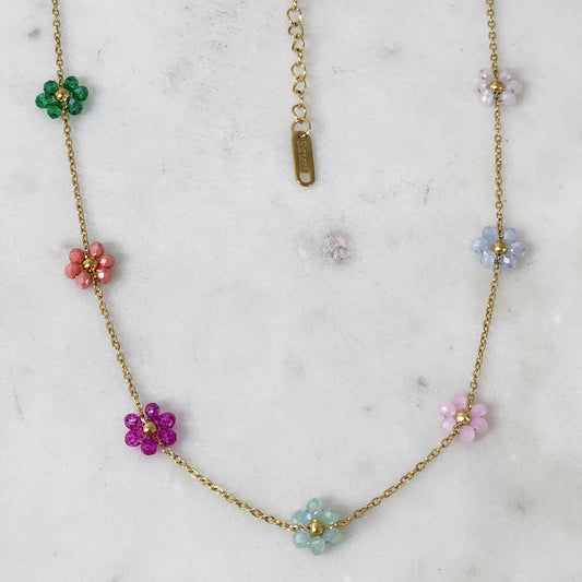 Crystal Flowers Collar
