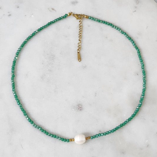 Turquoise Crystal Collar